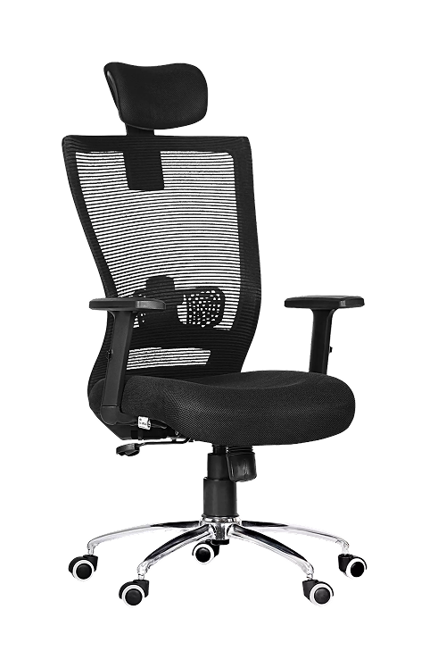 Executive Mesh Back and Cushioned Fabric Chairs