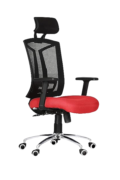 Executive Mesh Back and Cushioned Fabric Chairs