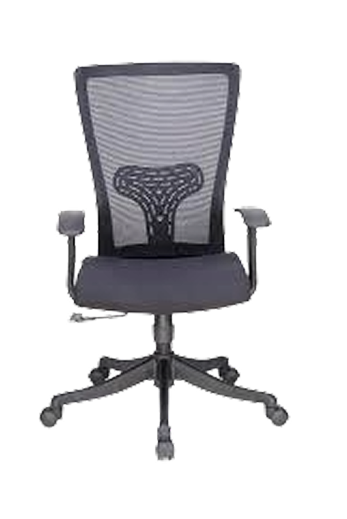 Medium Mesh Back and Cushioned Fabric Chairs (1)