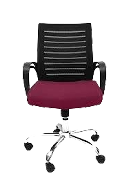 Medium Mesh Back and Cushioned Fabric Chairs Chairs (1)