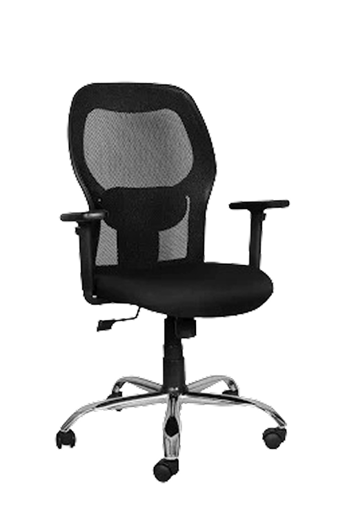 Medium Mesh Back and Cushioned Fabric Chairs